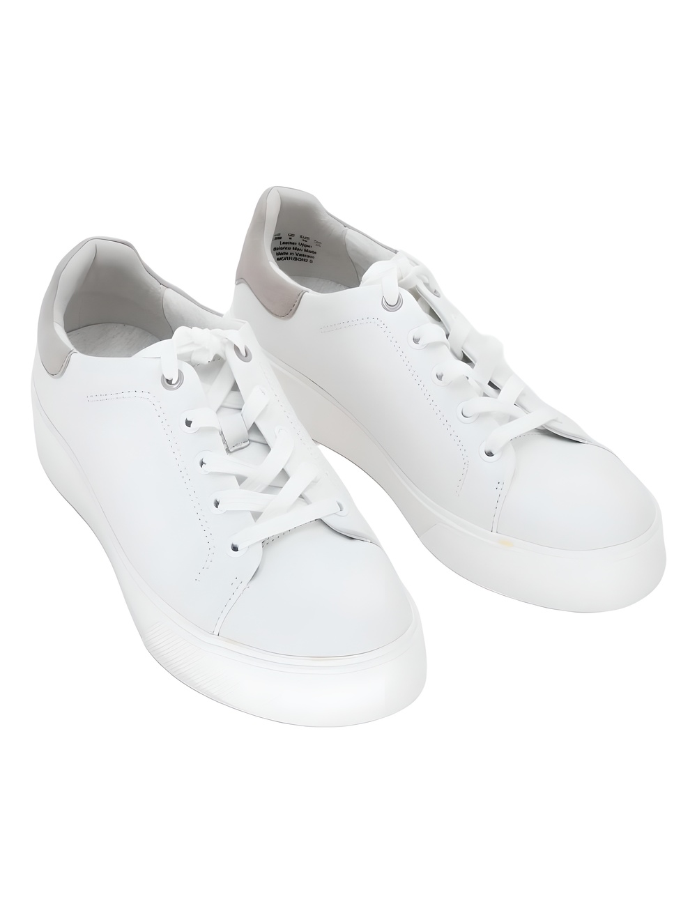 Naturalizer Morrison 2.0 White Leather Suede Lace Up Sneakers Size 8.5M